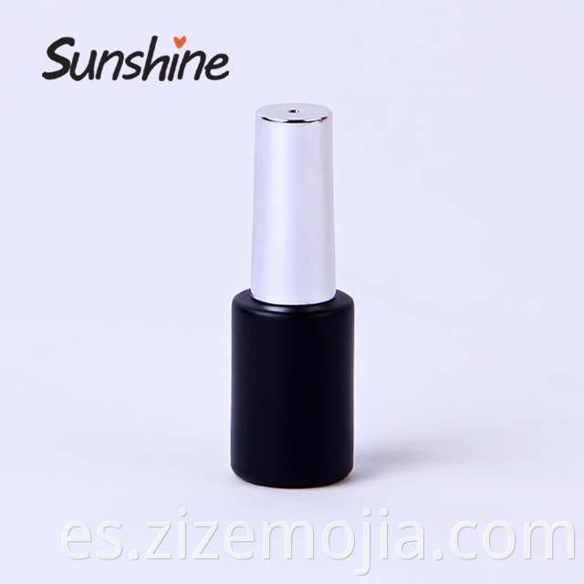 Contenedor de cristal de gel UV vacío 12ML-15ML Botella de esmalte de uñas con cepillo